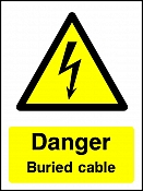 Danger Buried Cables Portrait
