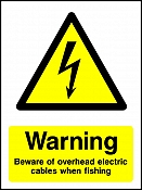 Warning Beware Of Overhead Electric Cables When Fishing