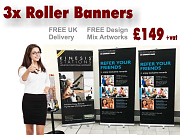 3x Roll up Banners