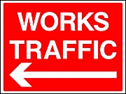 Works Traffic Left Signs