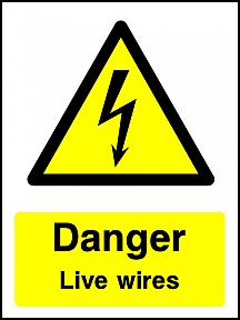 Danger Live Wires Portrait