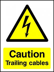 Caution Trailing Cables Portrait