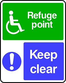 Disabled Refuge Point Keep Clear