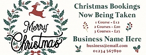 Christmas Bookings Now Being Taken Outdoor Printed Banners