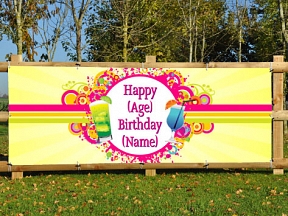 Birthday Age & Name Banner