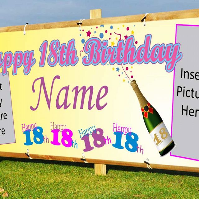 18th Birthday PVC Banner Printing Next Day UK HFE Signs & Banners