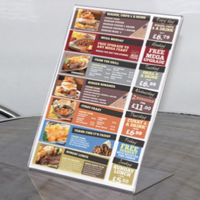 Menu Holders For Tables, A4 & A5 Restaurant Menu Holders UK HFE