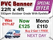 22ft x 4ft PVC Banner Special Offer