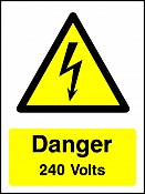Danger 240V Portrait