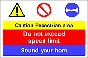 Pedestrian Area Signs