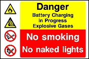 Explosive Gasses Battery Charging