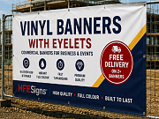 Custom banner printing in the UK with durable PVC banners, outdoor advertising banners, event banners and large format printed banners for businesses, exhibitions and promotions