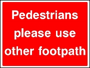 Pedestrians Footpath Signs