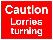 Lorries Turning Signs