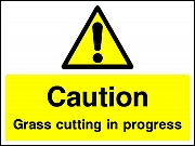 Grass Cutting Signs