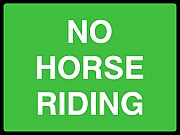 No Horse Riding