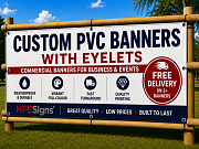 Commercial grade 550gsm PVC banner printing in the UK