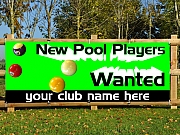 Pool Players Wanted Banners