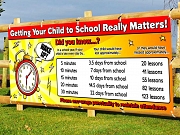 School Don't Be Late Banners