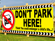 Don't Park Here School Banners