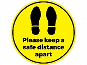 Safe Distance Floor Stickers