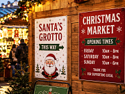 Christmas Foamex signs for Santa’s Grotto and Christmas markets