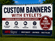 Custom banner printing in the UK with durable PVC banners, outdoor advertising banners, event banners and large format printed banners for businesses, exhibitions and promotions