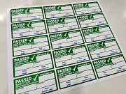 Custom printed PAT test safety labels for engineering and manufacturing equipment