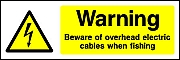 Warning Beware Of Overhead Electric Cables When Fishing Landscape