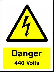 Danger 440V Portrait