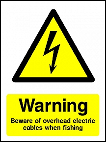 Warning Beware Of Overhead Electric Cables When Fishing
