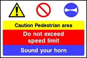 Pedestrian Area Signs