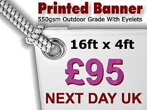 16ft x 4ft PVC Banner Special Offer