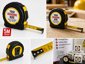 Custom printed tape measure promotional product with your branding here