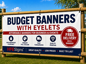 Budget Banners With Eyelets