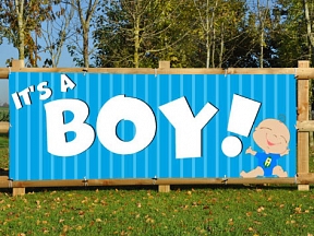 Its A Boy Banner