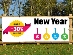 New Year Sales Printed Banner