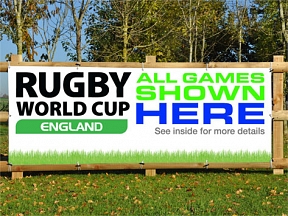 World Cup Rugby Shown Here Banners