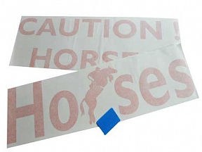 Caution Horses Stickers