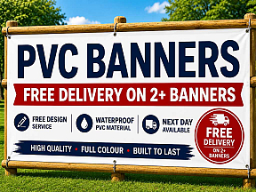 Commercial grade 550gsm PVC banner printing in the UK