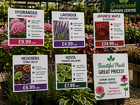 Garden centre Correx® plant identification and price signs Garden centre Correx® plant identification and price signs