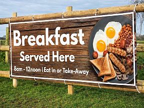 Breakfast Served Here Banners
