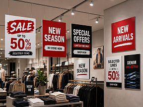 Retail Foamex signs for sales, special offers and shop promotions Retail Foamex signs for sales, special offers and shop promotions