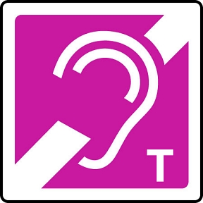 Hearing Loop T Sign