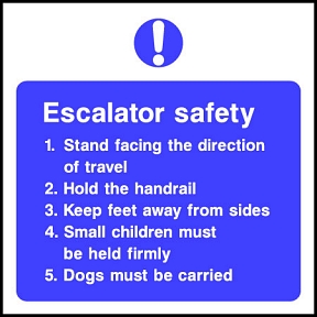 Escalator Safety - Safety Signs