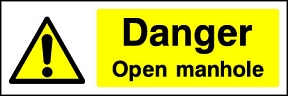 Open Manhole Signs