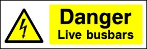 Danger Live Busbars Landscape