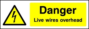 Danger Overhead Wires Landscape
