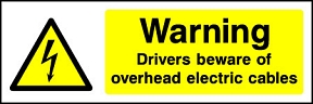 Warning Drivers Overhead Cables Landscape