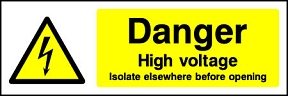 Danger HV Isolate Landscape